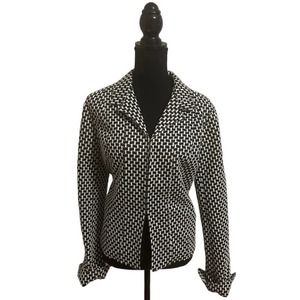 VIRTUE BLACK & WHITE BLAZER JACKET - 10